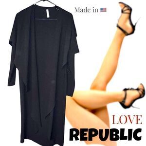 Woman’s Dress Cover up Almost Sheer Love Republic jacket. Small Black
